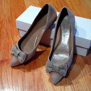 BR suede ballet flats